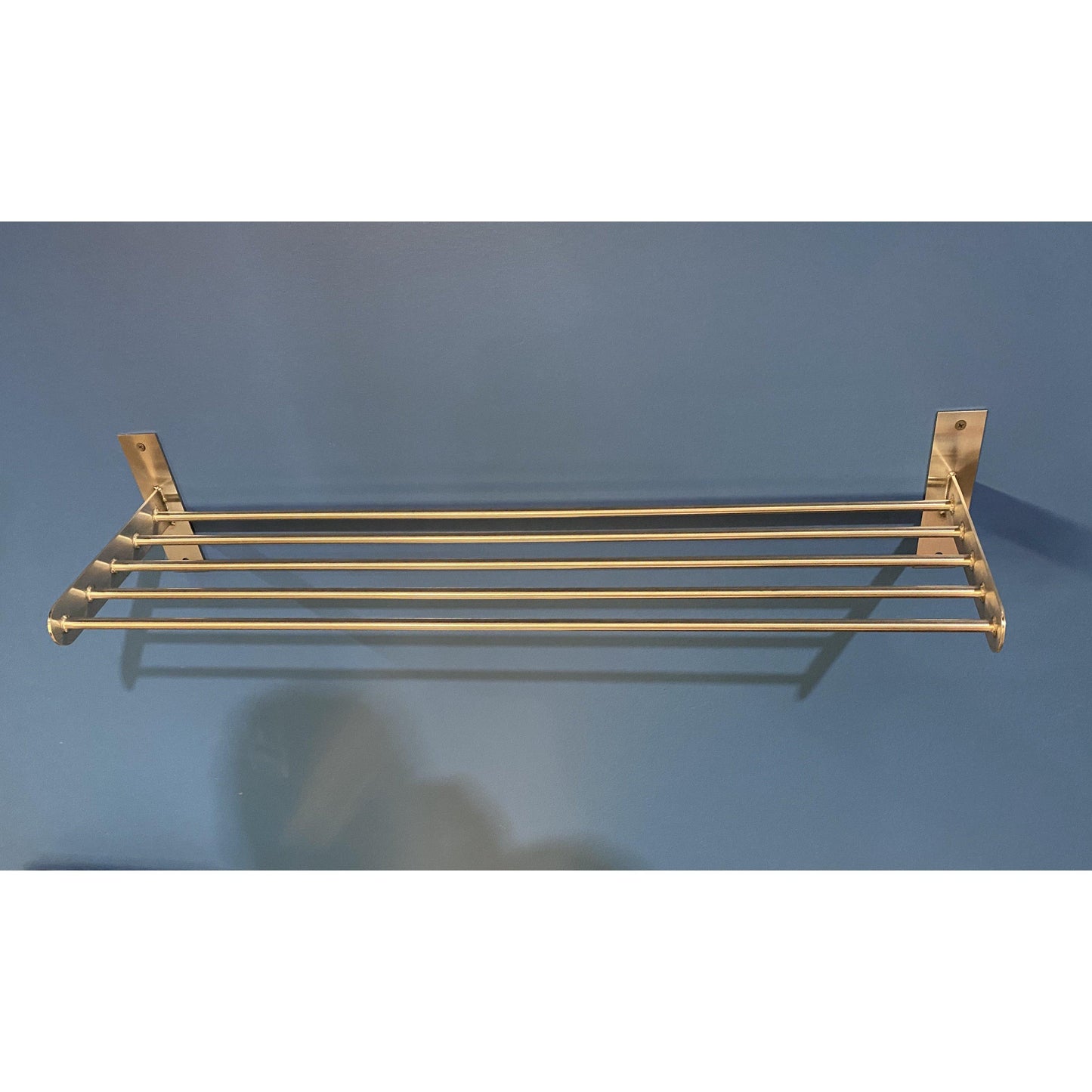 Custom Stainless Steel Slotted Rack 8" Deep for Kitchens-Floating Shelf-Cascade Manufacturing