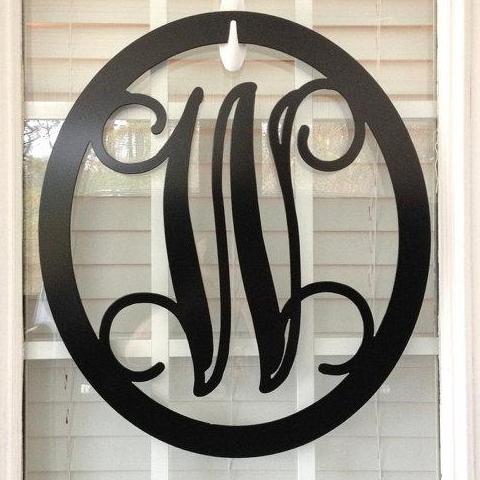 Metal Monogram Letter Circle Sign-Cascade Manufacturing