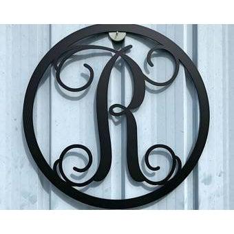 Custom Initial Monogram Metal Sign - Made from Steel - Indoor Outdoor