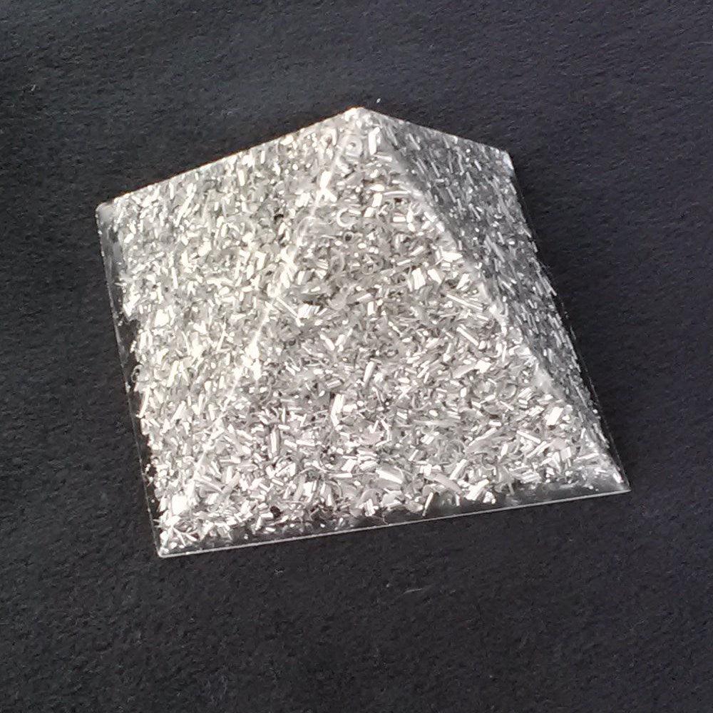 Organite aluminum shavings pyramid