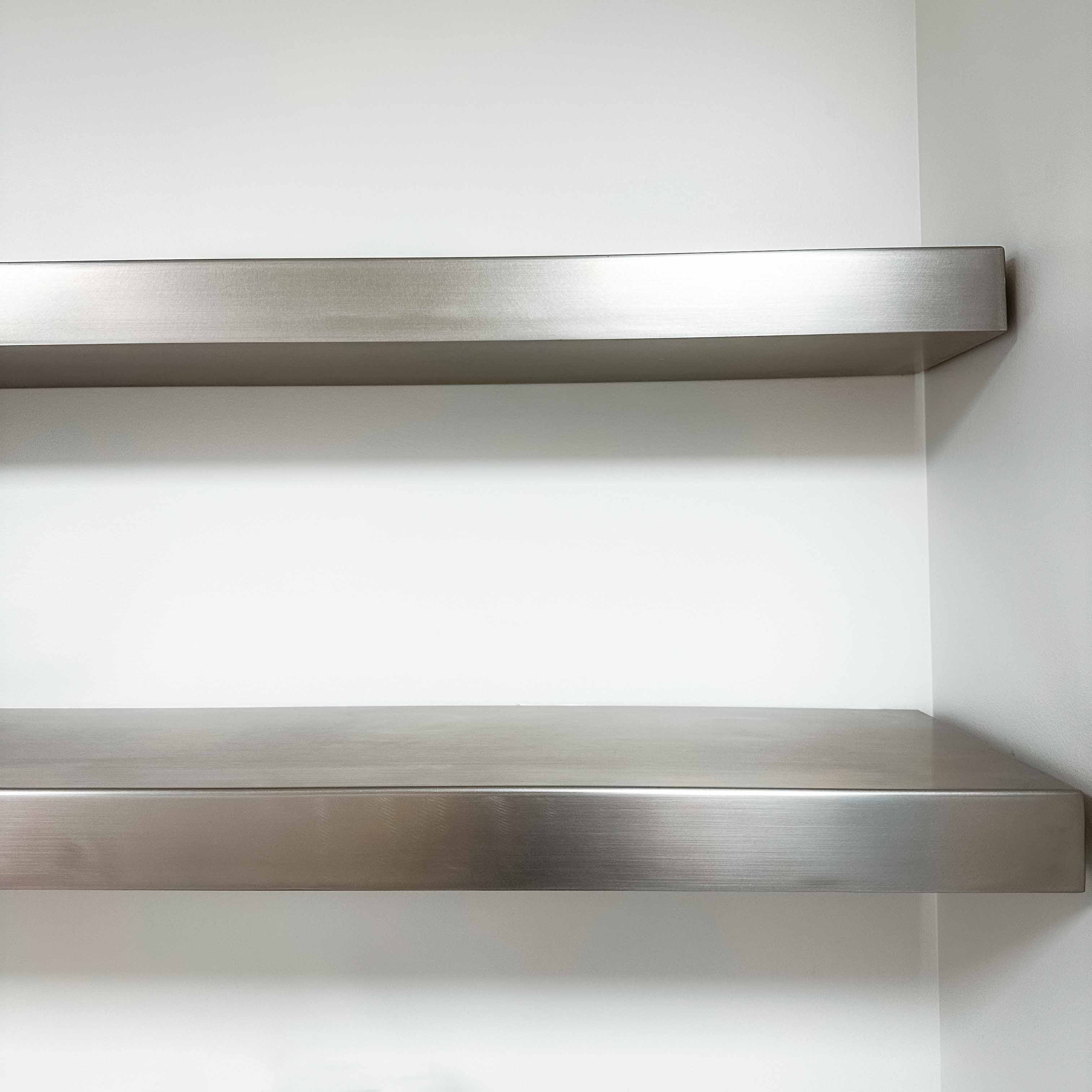 Stainless Steel Floating Shelf 12 Deep for Kitchen, Bathroom and Home