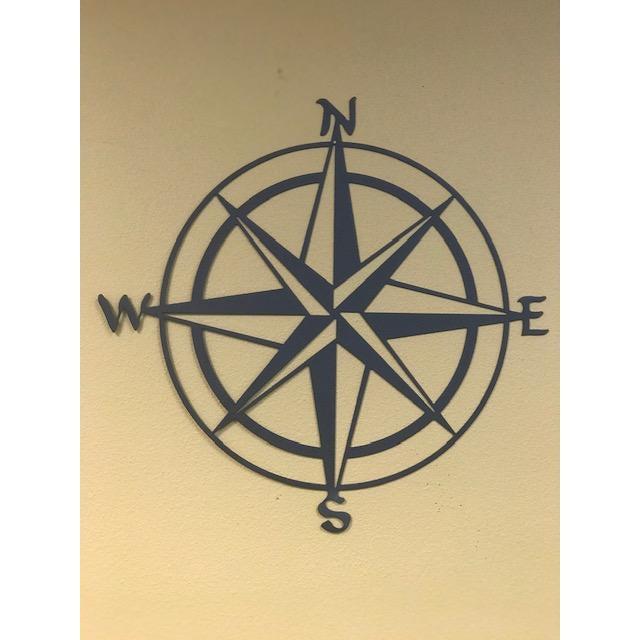 Nautical Stainless Steel Compass Rose Metal Wall Art - Home Decor-Home Decor-Cascade Manufacturing