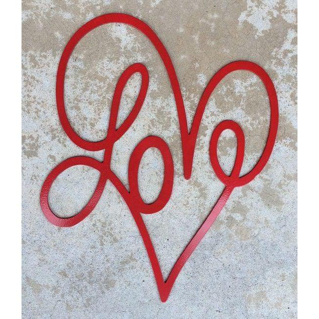 Love Heart Metal Sign-Cascade Manufacturing
