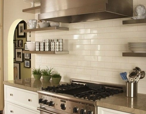 Stainless steel floating shelves for kitchen