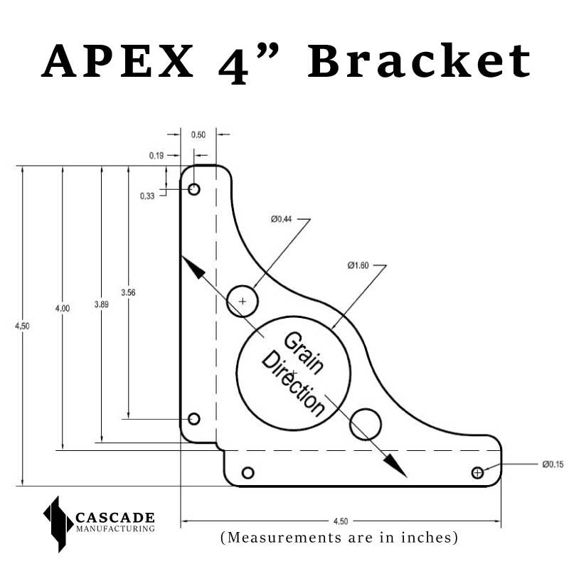 APEX Black Steel Shelf Brackets-Cascade Manufacturing