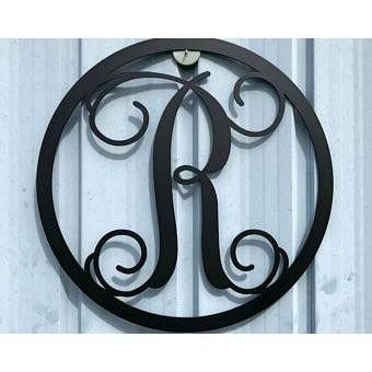 Metal Monogram Letter Circle Sign-Cascade Manufacturing