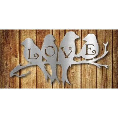Love Birds on Branch Wall Art