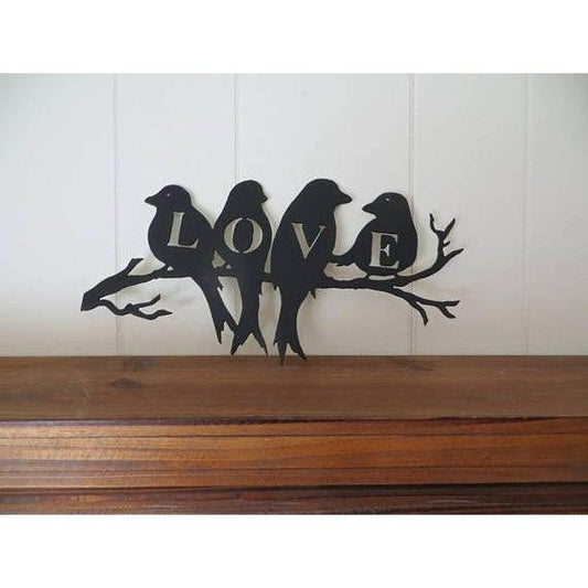 Love Birds on Branch Wall Art - Home Decor