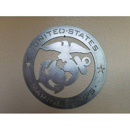 United States Marine Corps Emblem - Military Sign - Stainless Steel Metal Wall Art-Cascade Manufacturing