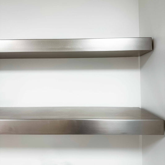 Stainless Steel Floating Shelf 8" Deep for Kitchen, Bathroom and Home