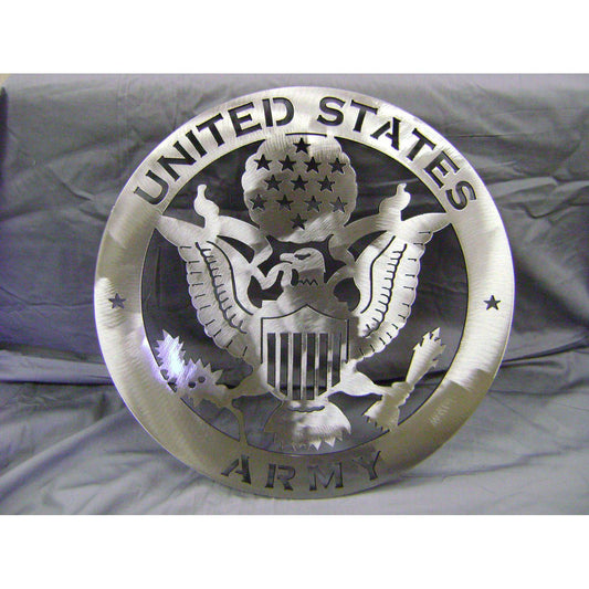 United States Army Emblem - Military Sign - Stainless Steel Metal Wall Art-Cascade Manufacturing