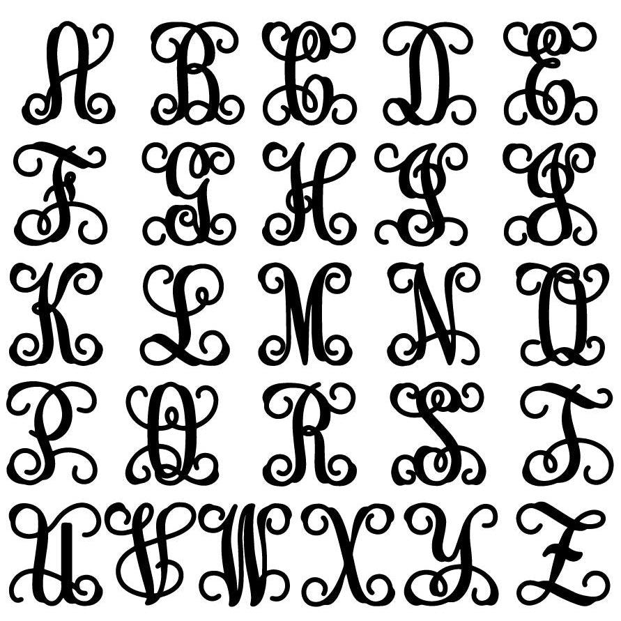 Monogram Vine Font Letters