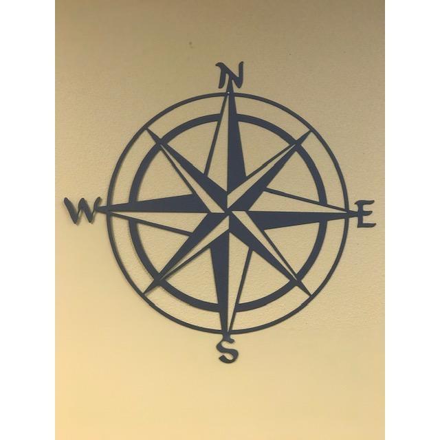 Nautical Stainless Steel Compass Rose Metal Wall Art - Home Decor-Home Decor-Cascade Manufacturing