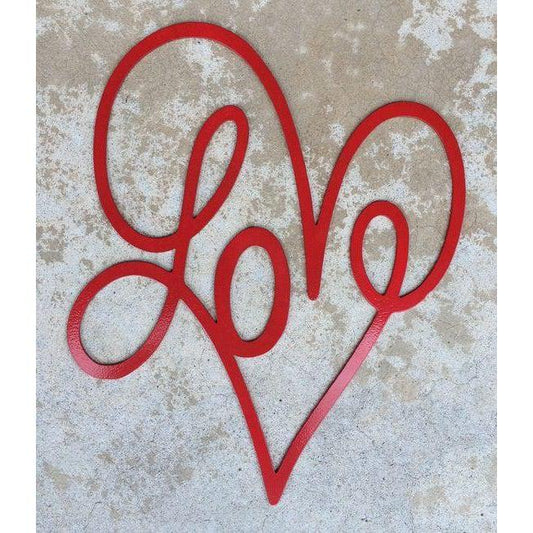 Love Heart Metal Sign-Cascade Manufacturing