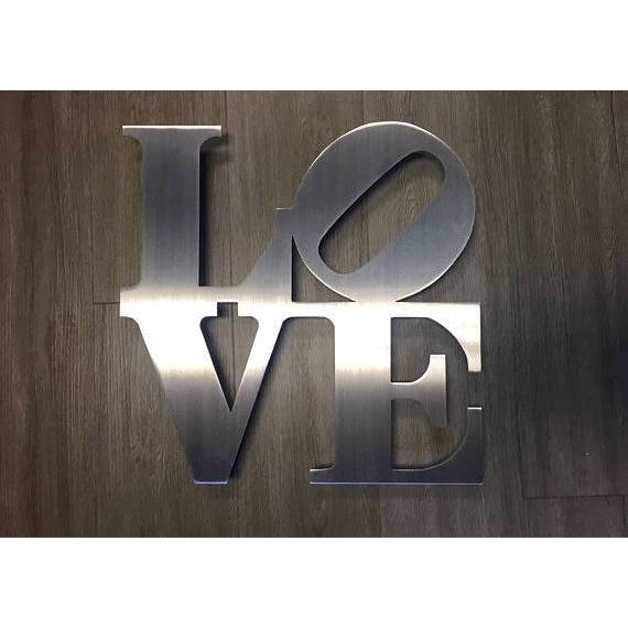 Stainless Steel Love Metal Sign Wall Art Home Decor
