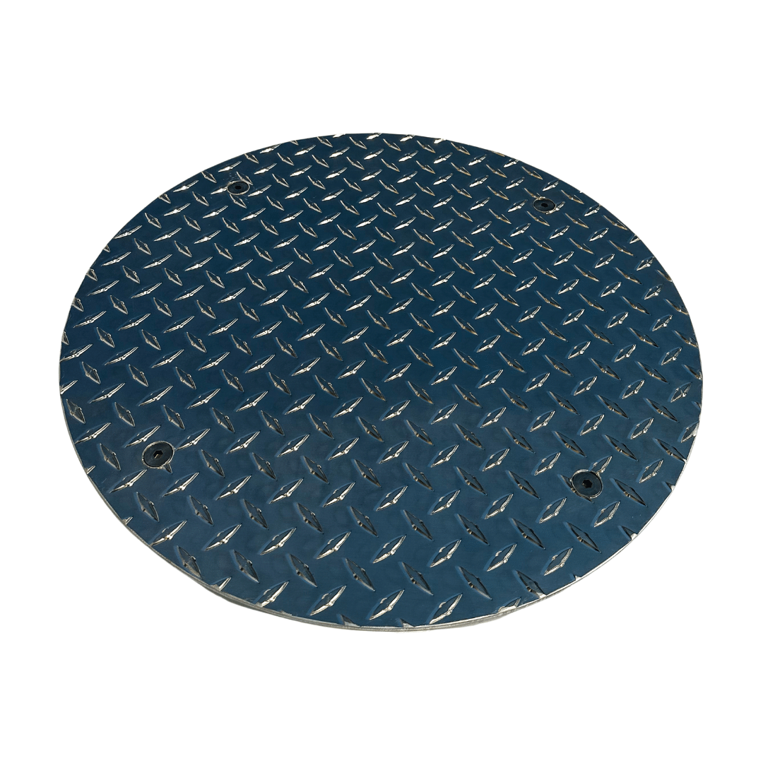 Cascade Manufacturing's round aluminum rolling plant caddy top view