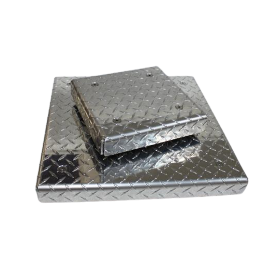 Diamond Plate Metal Square Plant Caddy-Plant Caddy-Cascade Manufacturing