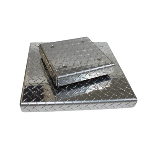 Diamond Plate Metal Square Plant Caddy-Plant Caddy-Cascade Manufacturing